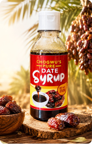 Chogwu's Pure Date Syrup bottle